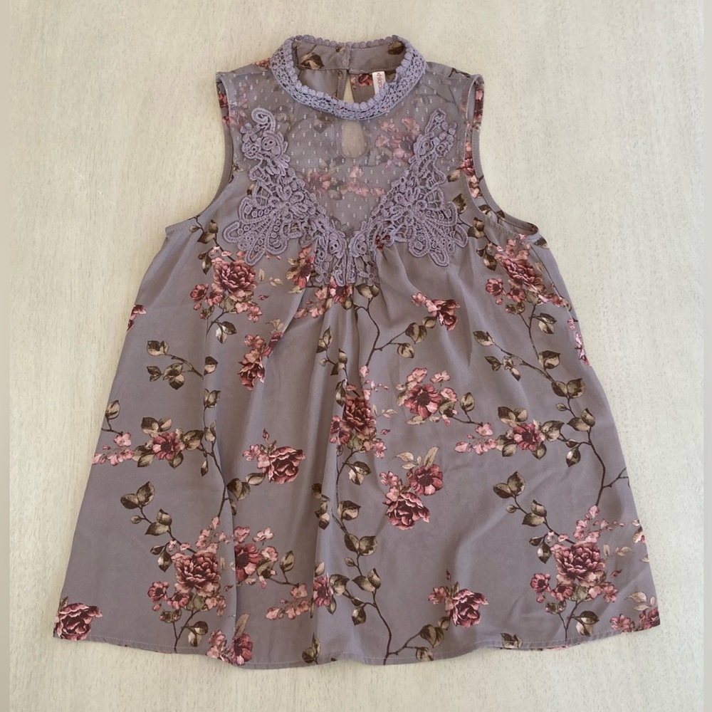 Mauve high neck blouse